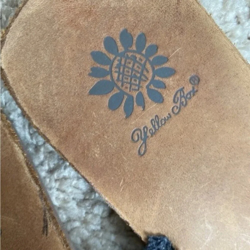 Yellow Box Flip Flops Floral Black Fabric With Rhinestones Coolness Size 8 - Picture 3 of 7
